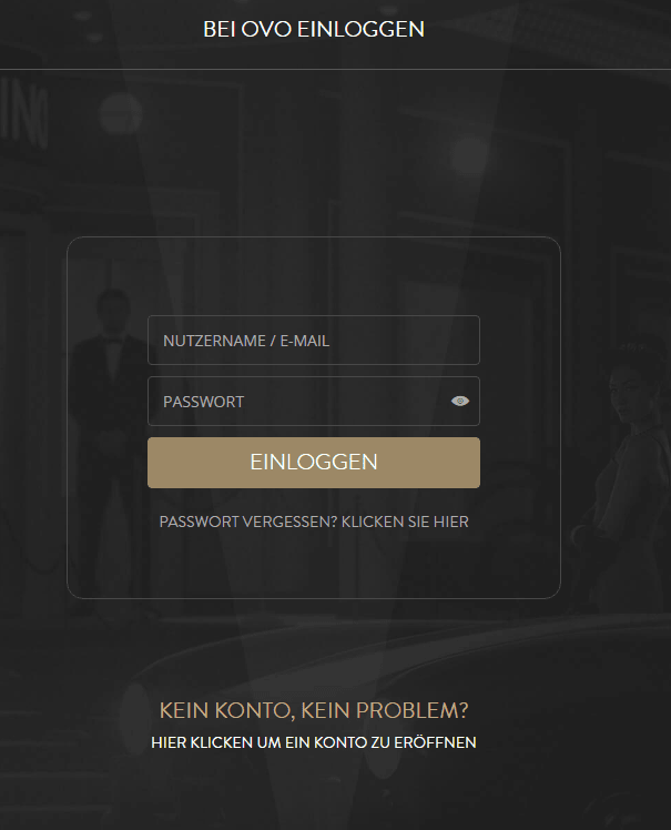 einloggen ovo casino